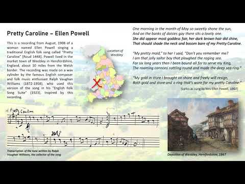 Pretty Caroline - Ellen Powell (1908) [traditional English folk song recorded on phonograph]